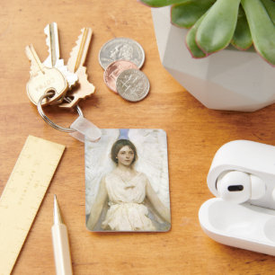 Angel by Abbott Thayer, Vintage Victorian Fine Art Sleutelhanger