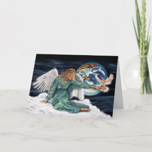 Angel Cards blanco Feestdagen Kaart