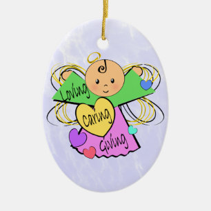 Angel Caregiver Keramisch Ornament