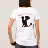 Angel Cat aan de voorzijde T-shirt (Achterkant)