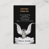 Angel Cat and Dog Pet Sitting Services Visitekaartje (Achterkant)