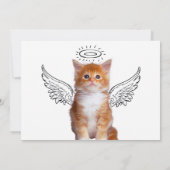 Angel Cat Angelic uitnodiging (Achterkant)