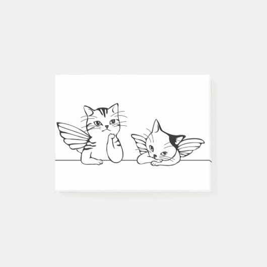 Angel Cat Boring Kerstmis Post-it® Notes (Voorkant)