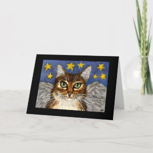 Angel Cat condoleancekaart Kaart