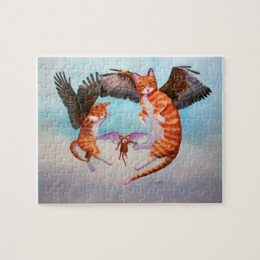 Angel Cat en Mouse Game Legpuzzel (Horizontaal)