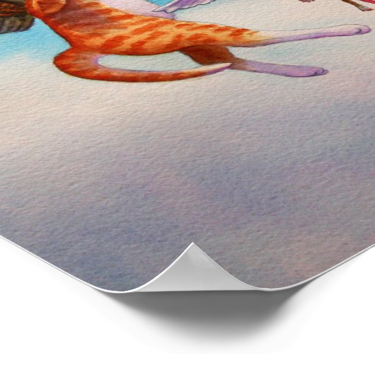 Angel Cat en Mouse Game Poster (Hoek)