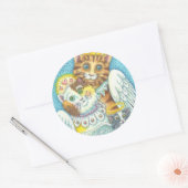 Angel Cat Family SPINT op het blad ZWARE STICKERS (Envelop)