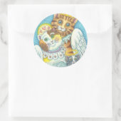 Angel Cat Family SPINT op het blad ZWARE STICKERS (Tas)