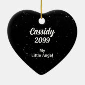 Angel Cat Gray Tabby Pet Memorial Keramisch Ornament (Achterkant)