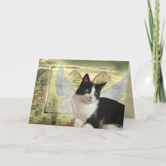 Angel Cat Kaart | Met diepste sympathie (Voorkant)