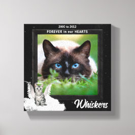 Angel Cat Pet Memorial Foto Canvas Afdruk