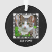 Angel Cat Pet Memorial Herdenking Foto Ornament (achterkant)