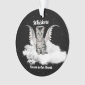 Angel Cat Pet Memorial Herdenking Foto Ornament (voorkant)
