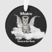Angel Cat Pet Memorial Herdenking Foto Ornament (voorkant)