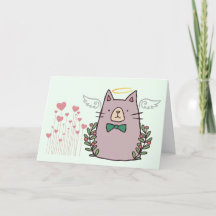 Angel Cat Sympathiekaart voor het verlies van huis