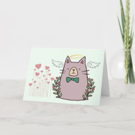 Angel Cat Sympathiekaart voor het verlies van huis Kaart