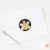 Angel Cat Tshirts en geschenken Ronde Sticker (Envelop)