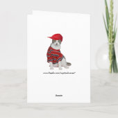 Angel Cat Valentijn Feestdagen Kaart (Achterkant)