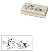 Angel Cats Art Stempel (Gestempeld)