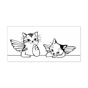 Angel Cats Rubber Stamp Rubberstempel