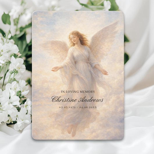 Angel Celebration of Life Funeral Kaart