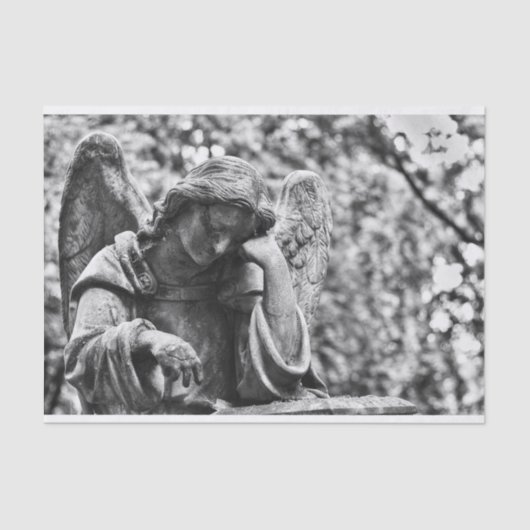 Ángel cementerio blanco y negro tissuepapier (Voorkant)