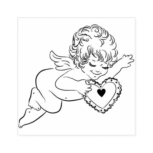 Angel Cherub Art Stempel (Afrduk)