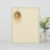 Angel Cherub  Golden Letterhead (Staand voorkant)