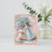 Angel Cherub Kerstboom Apple Stars Feestdagenkaart (Staand voorkant)