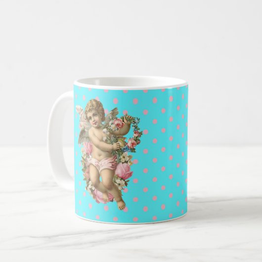 Angel / Cherub - Vintage Koffiemok (Voorkant links)