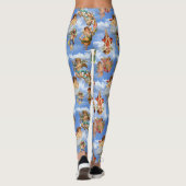 angel cherub wolken antiek , zwaar Victoriaans Leggings (Achterkant)