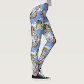 angel cherub wolken antiek , zwaar Victoriaans Leggings (Rechts)