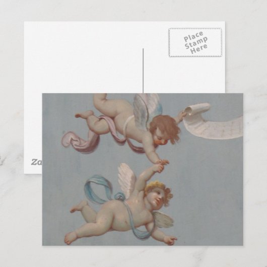 Angel Cherubs Whimsical Renaissance Briefkaart (Voorkant / Achterkant)