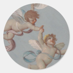 Angel Cherubs Whimsical Renaissance Ronde Sticker