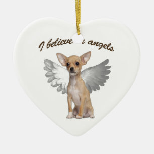 Angel Chihuahua Keramisch Ornament