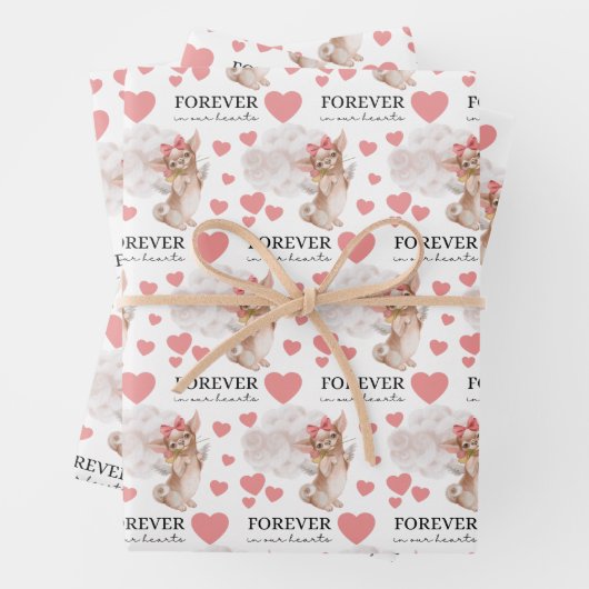 Angel Chihuahua Wrapping Paper Flat Sheet Set 3 (In situ)