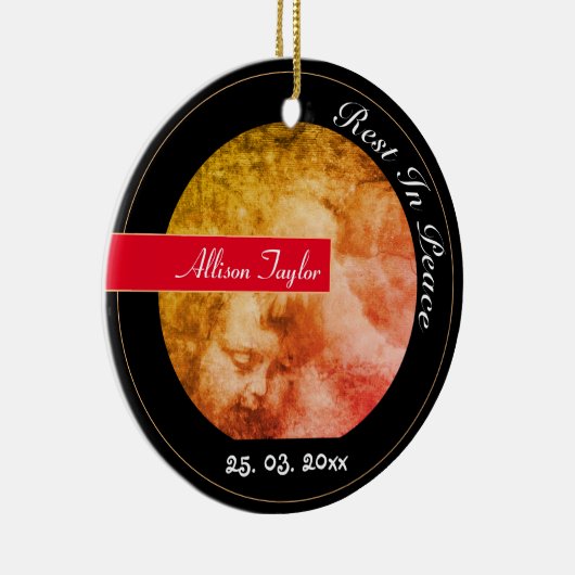  Angel Child en Stormy Heaven/Kerstmis Keramisch Ornament (Rechts)