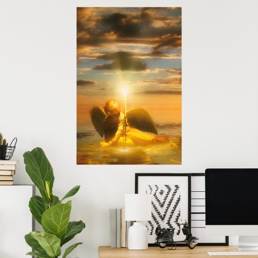 Angel Child LIGHT DE WERELD Poster (Thuiskantoor)