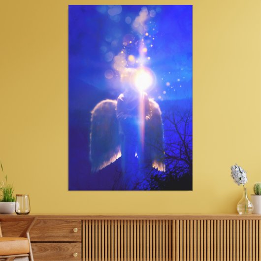 Angel Child "NOOIT ALONE" Canvas Afdruk (Insitu (Woonkamer))