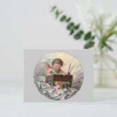  Angel Child Schrijft op bureau Briefkaart (Staand voorkant)