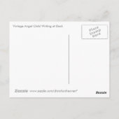  Angel Child Schrijft op bureau Briefkaart (Achterkant)