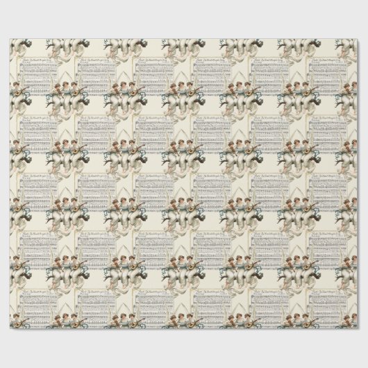 Angel Chorus Kerstmis - Specificaties Cadeaupapier (Vlak)