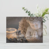 Angel Christelijke kerstwinterfeestkaarten Feestdagenkaart (Staand voorkant)