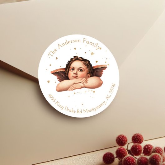  Angel Christmas Adres Label
