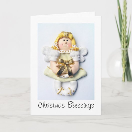 Angel Christmas Blessings Holiday Kaart (Voorkant)