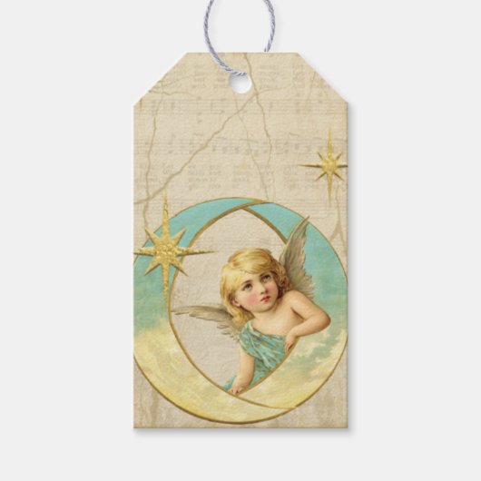 Angel Christmas Label | Klassiek vakantiegeschenk Cadeaulabel (Voorkant)