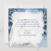 Angel Christmas Poem Personalized Feestdagenkaart (Achterkant)