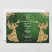 Angel Christmas Tree Family Dinner Party Kaart (Voorkant)