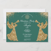 Angel Christmas Tree Family Dinner Party Kaart (Voorkant)