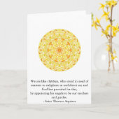 ANGEL citaat inspirerend Sint Thomas van Aquino Kaart (Gele Bloem)